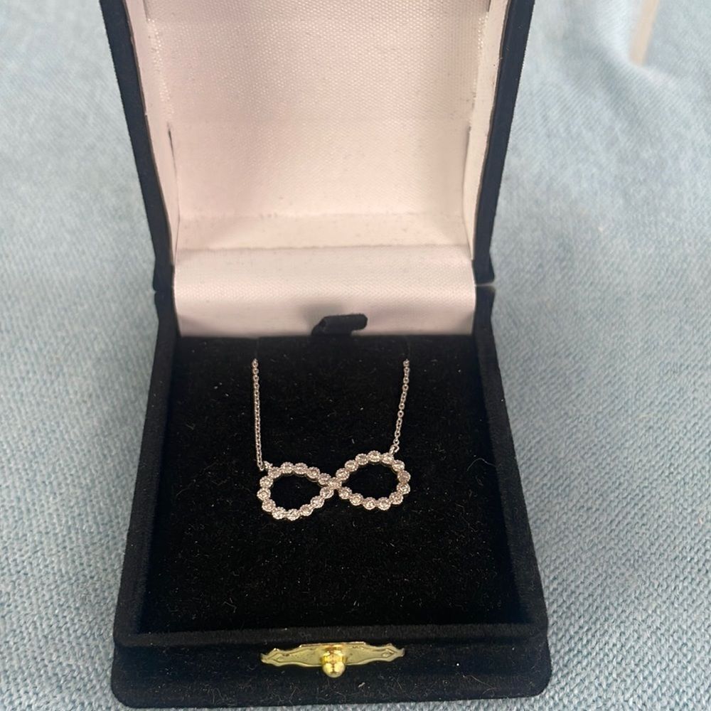 1/2 Karat Total Diamond 14kt Infinity Necklace